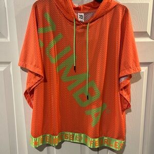 Zumba Wear Orange Mesh Hoodie